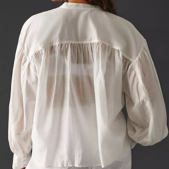 ✨ HOST PICK ✨ NWTS ANTHRO HENLEY BLOUSE (LP) - Picture 6 of 17